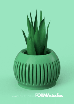 Planter with drip tray - FORMAstudios P012 3d model