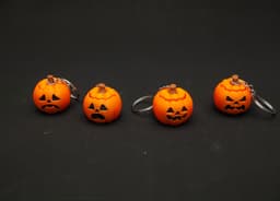 Halloween Pumpkins Clicky Keychains Set 3d model