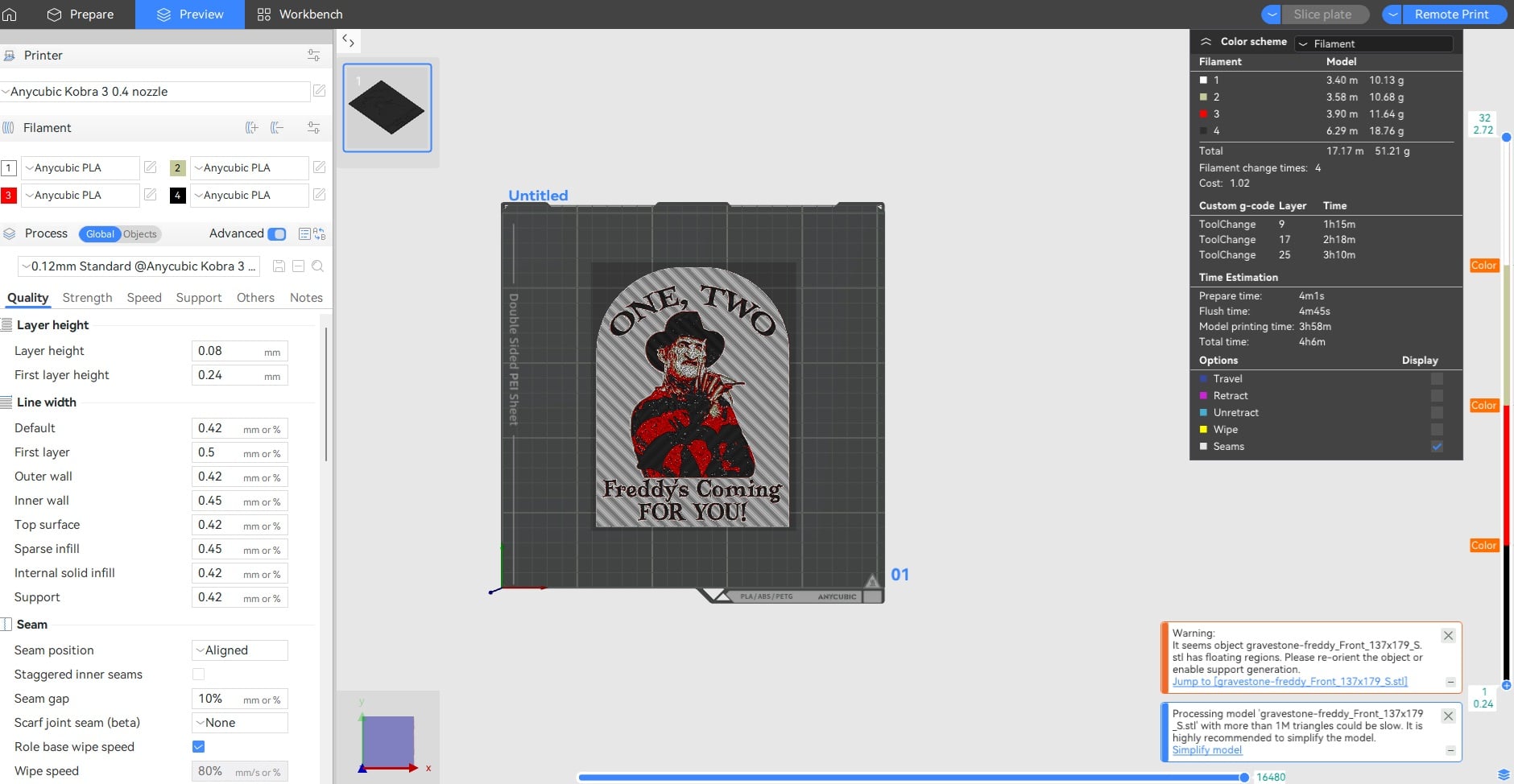 Gravestone Freddy Halloween Decoration 3d model