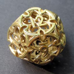 Gothic Rosette Dice Set with Decader 3d model