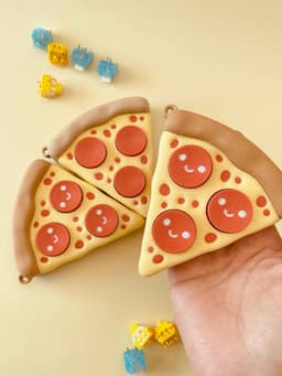 Pizza Slice Multi Clicker Keychain Fidget Toy 3d model