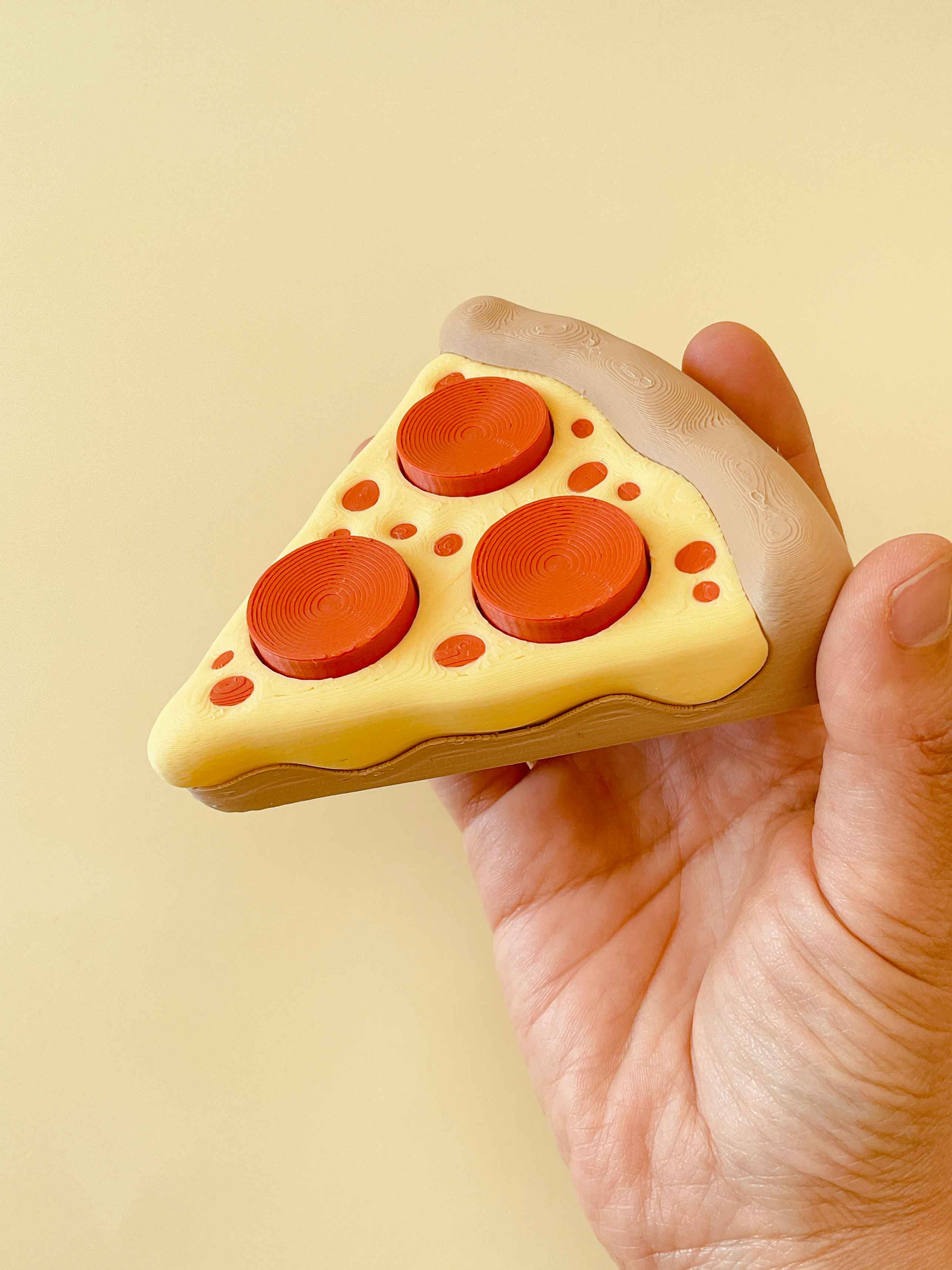 Pizza Slice Multi Clicker Keychain Fidget Toy 3d model
