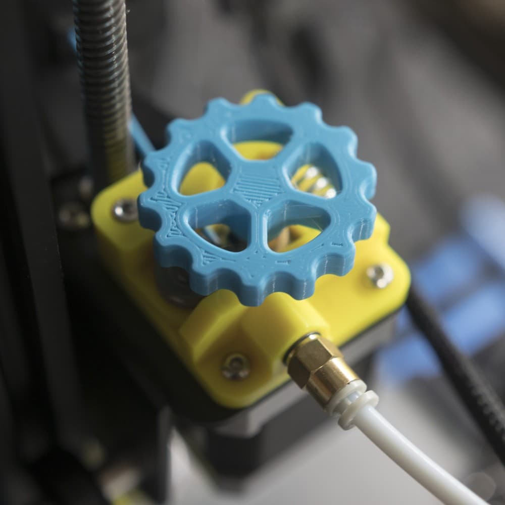 Manual Filament Feeder Extruder Gear Knob Mod for CR-10 and other Bowden 3D Printers 3d model