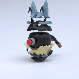 Lucario (Mega) Pokeball 3d model