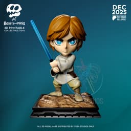 Luke Skywalker Mini 3D Printer STL File 3d model