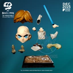 Luke Skywalker Mini 3D Printer STL File 3d model