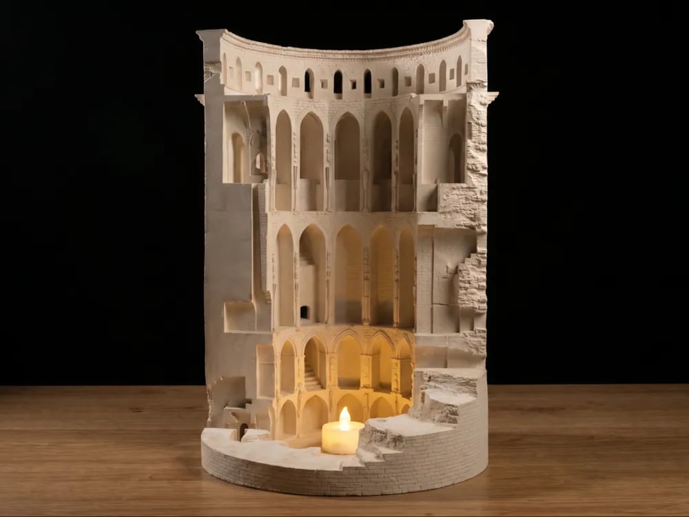 Ancient Amphitheater Cutaway 3d model
