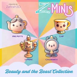 Z-Minis Beauty and the Beast Collection 3d model
