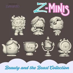 Z-Minis Beauty and the Beast Collection 3d model