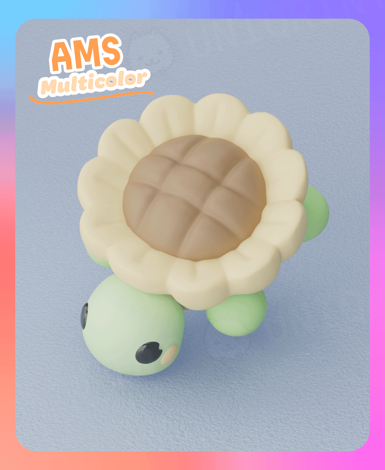 Flexi Turtle Sunflower (Multicolor) 3d model