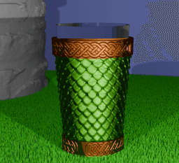 Dragon Scale Pint Glass Holder / Koozie 3d model
