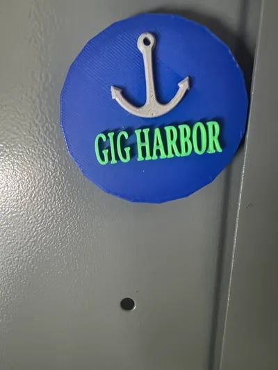 Gig Harbor Washington Magnet 3d model