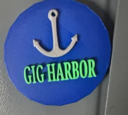 Gig Harbor Washington Magnet 3d model