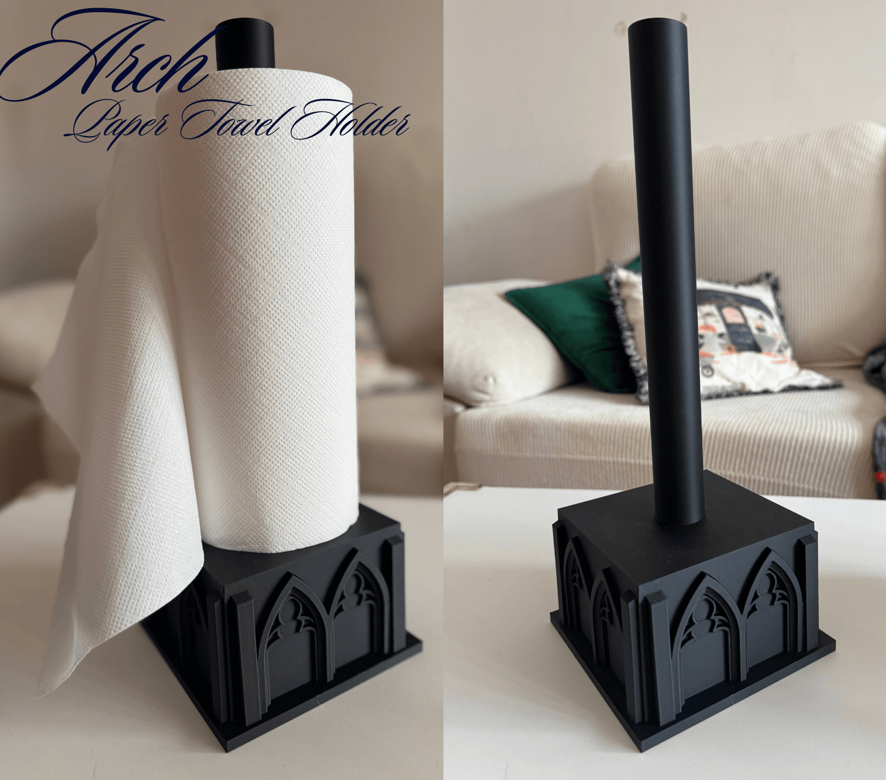 Arch Paper Towel Holder Cathedral Gothic Home Decor 3d model