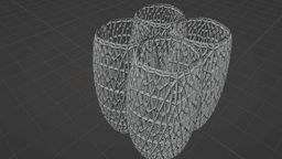 Geo Quad Mesh Vase 3d model