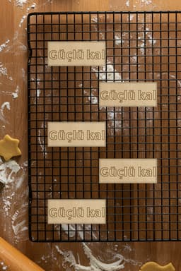 Güçlü Kal Cookie Cutter, Biscuit Cutter 3d model