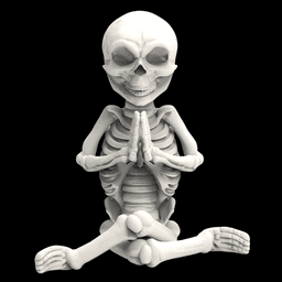 Skull Yoga pose 3d model