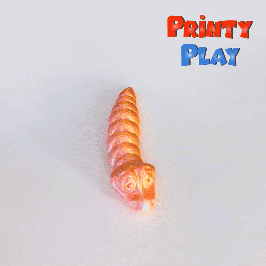 Cute flexi baby snake 3d model