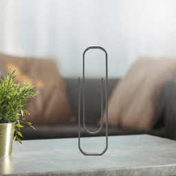 Paperclip Line Art, Modern, Minimalist 3d model