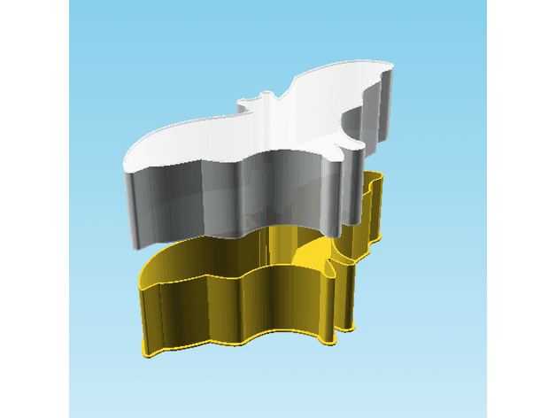 Bat 0035, nestable box (v2) 3d model
