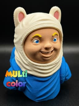 Finn Adventure Time Multi-Color 3MF | Cartoon | Bambu Ready 3d model