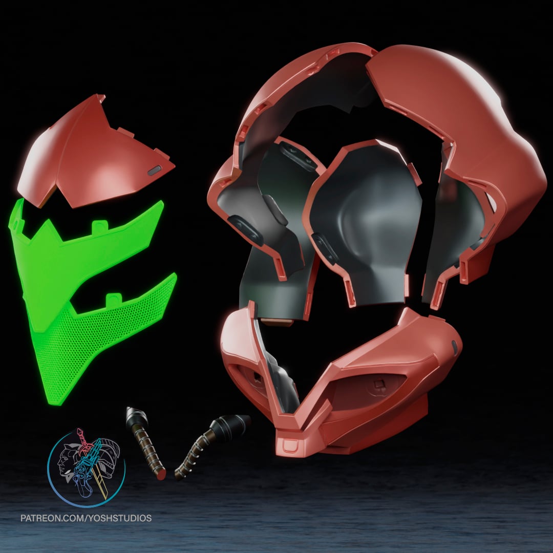 Samus Dread Helmet 3D Printer STL File 3d model