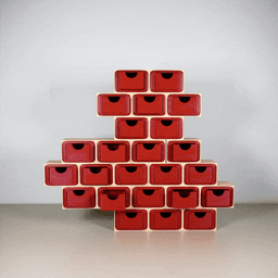 Brick Wall Desk Organiser - Modular 3d model