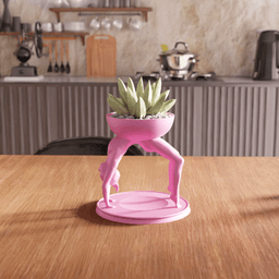 Surrealist Athletic Bridge Pose Decorative Planter 3d model
