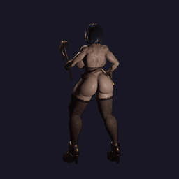 Thick Vampire Axe Queen v2 3d model