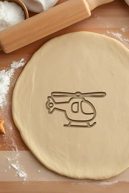 Helicopter Cookie Cutter, Biscuit Cutter 3d model