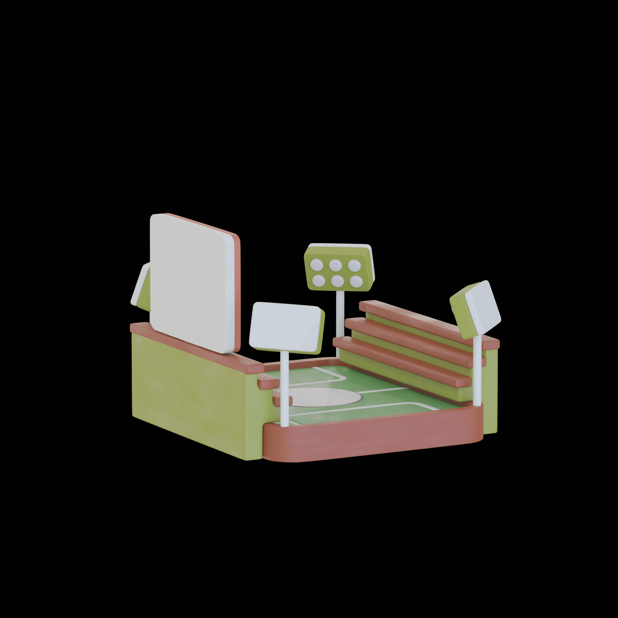 Football pitch magsafe 3d model