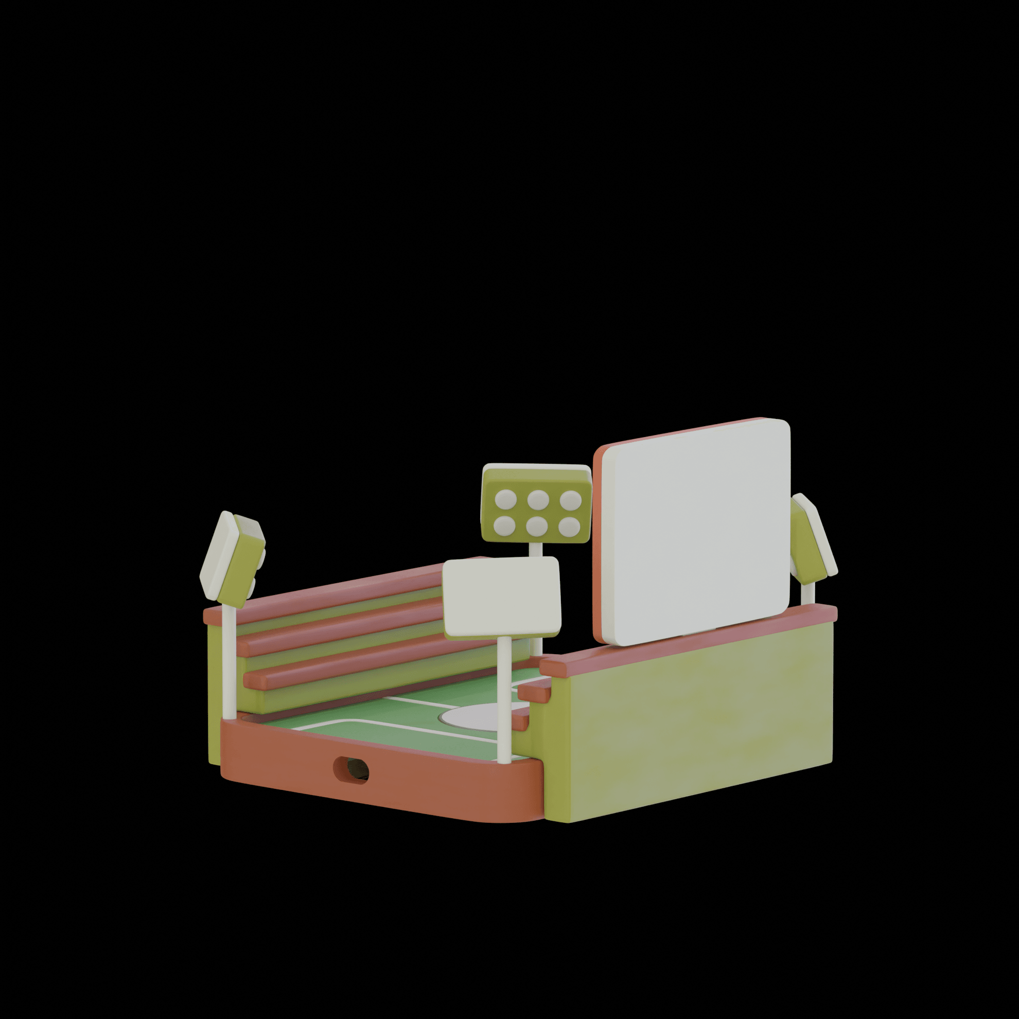 Football pitch magsafe 3d model