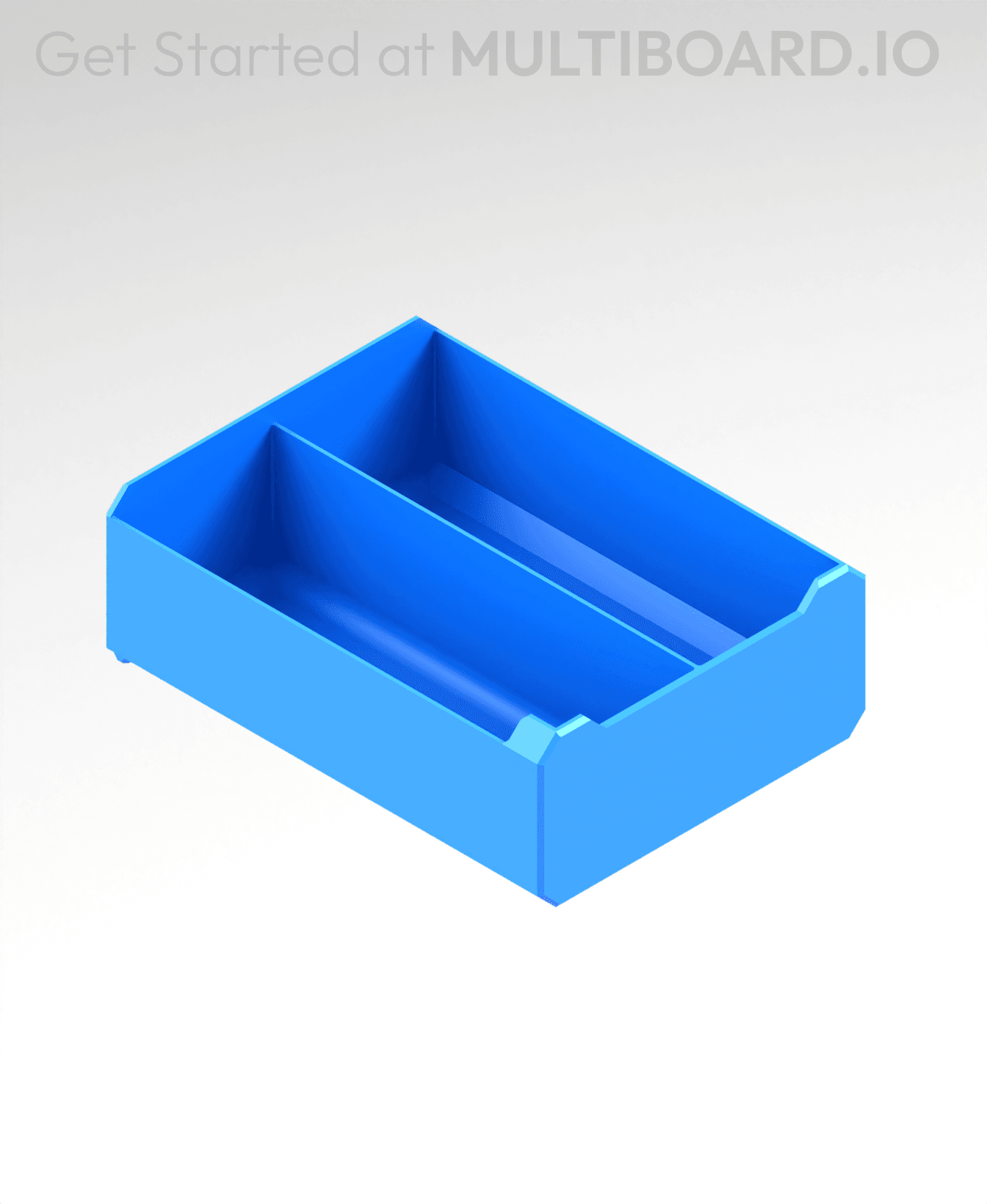 2x1x2.5 LU - Column Divided - MultiBin Simple Drawer 3d model