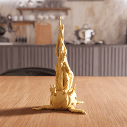 Spooky Exploding Flame Pumpkin Halloween Figurine 3d model
