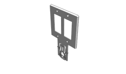 A21 - Double-Gang Single-Sided Rocker Switch Style WallPlateMate 3d model