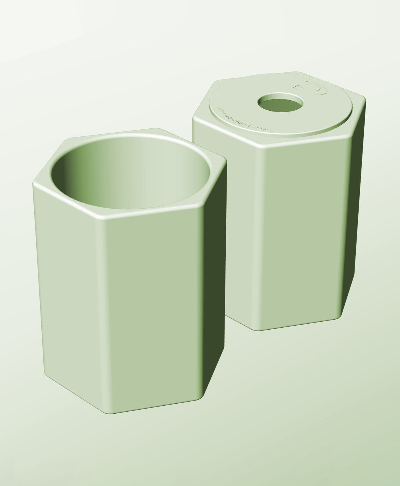 CH128-190-P Stacking pierced component box bin for makers 3d model