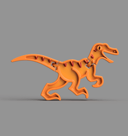 Articulated Velociraptor 3d model
