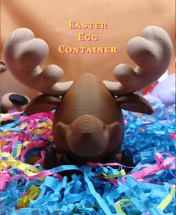 Eggles Moose Easter Egg Threaded Container 3d model