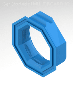 Mid Hole - Mini Snap - Square Plate 3d model