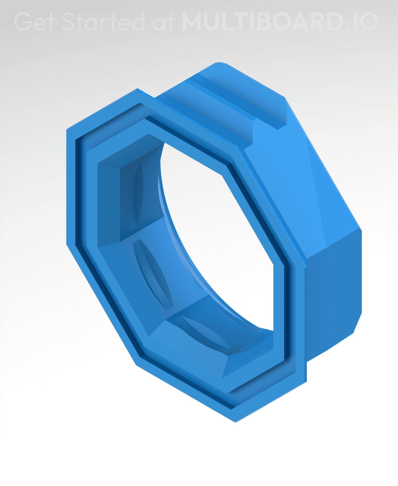 Mid Hole - Mini Snap - Square Plate 3d model