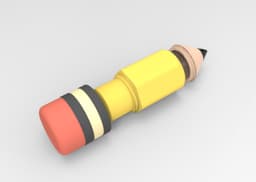 Secret Storage Pencil – Dual Threaded Compartments 3d model