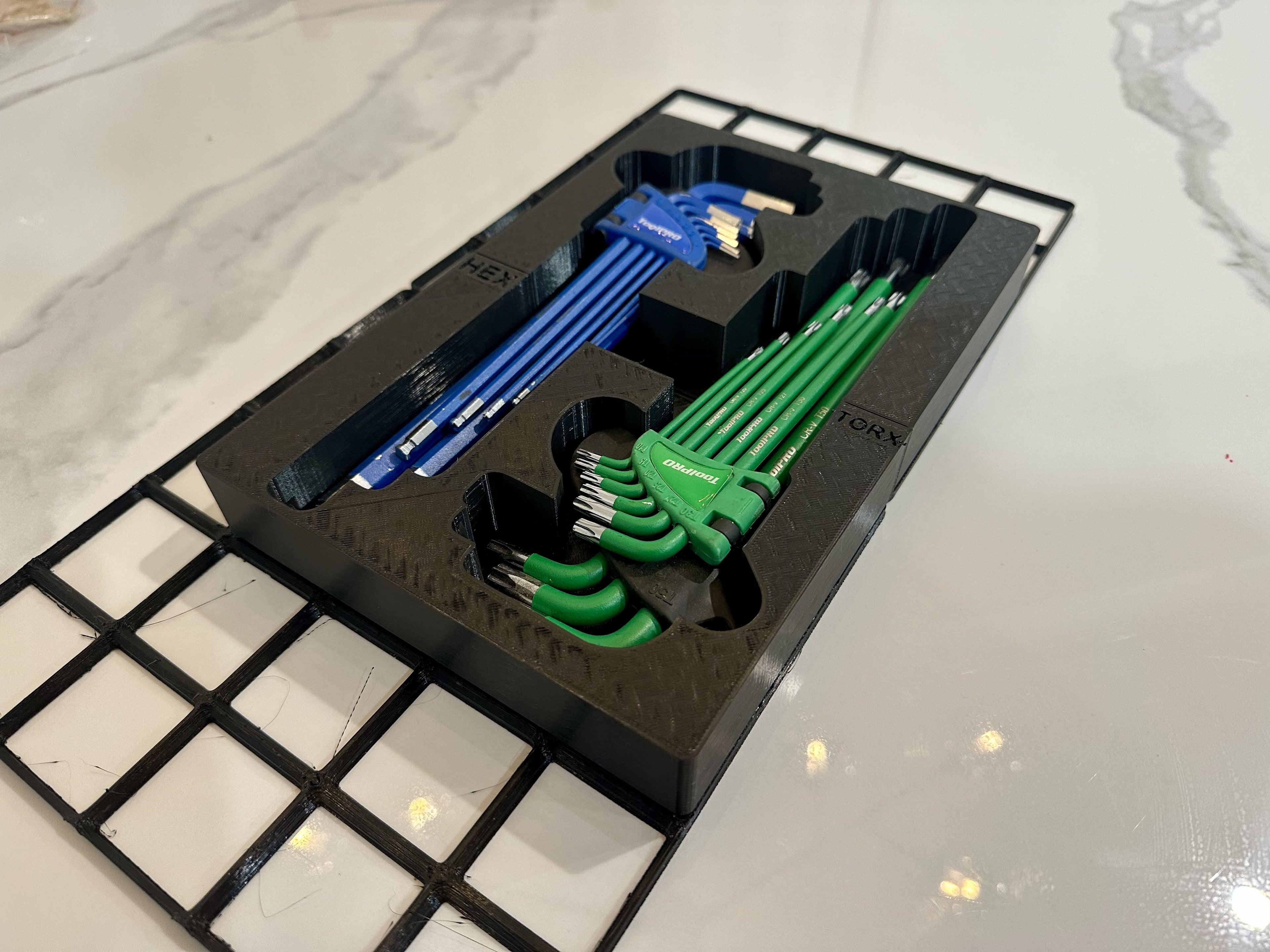 Gridfinity Toolpro Allen Key and Torx Key Module 3d model