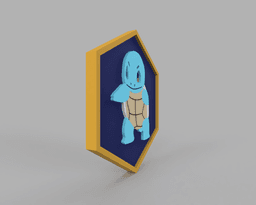 Squirtle Pokemon PokeCoin 3mf 3d model