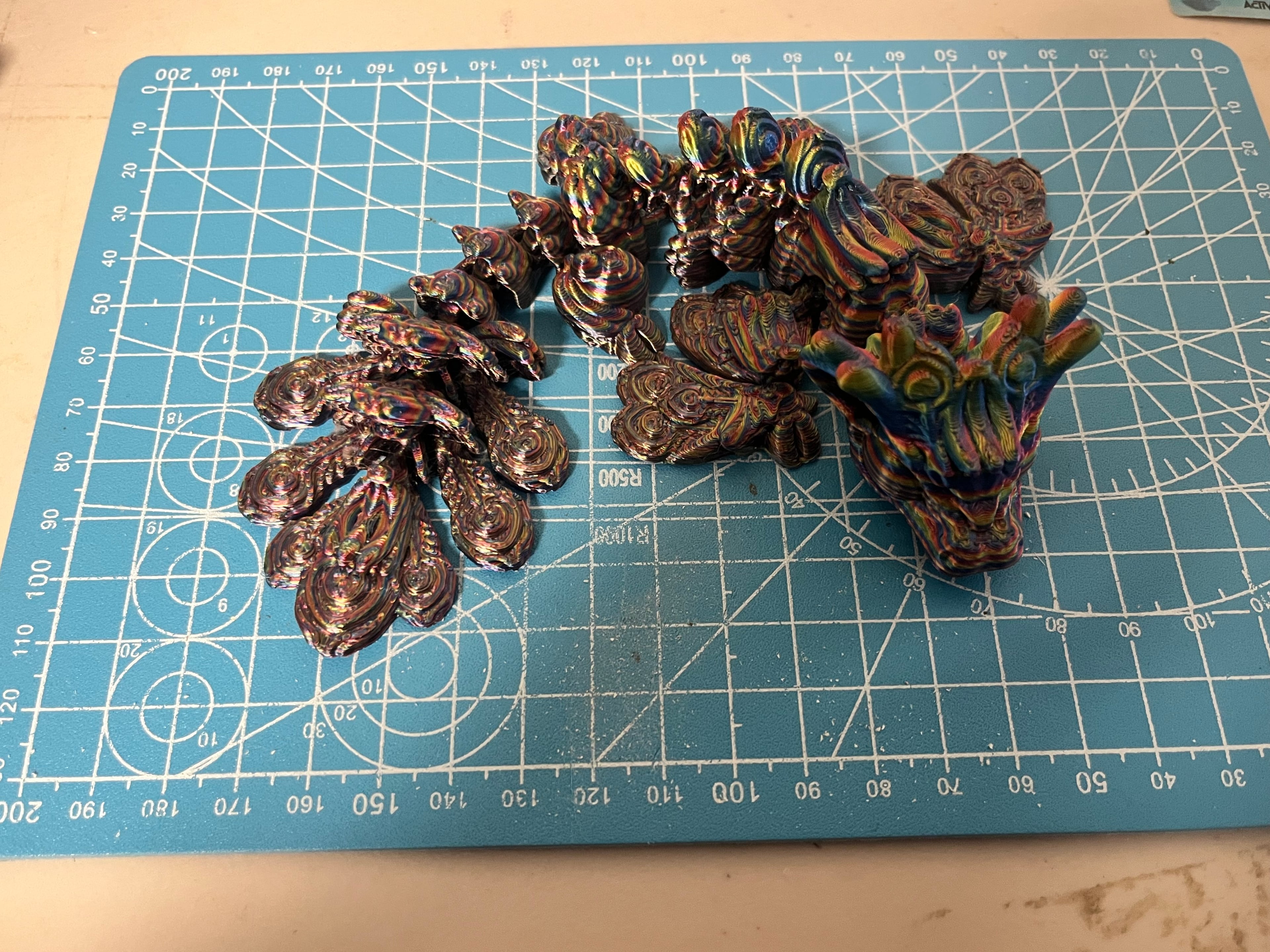 I had to print this guy as soon as I saw the model. He was printed at 60% scale with Eyrone Psychedelic.