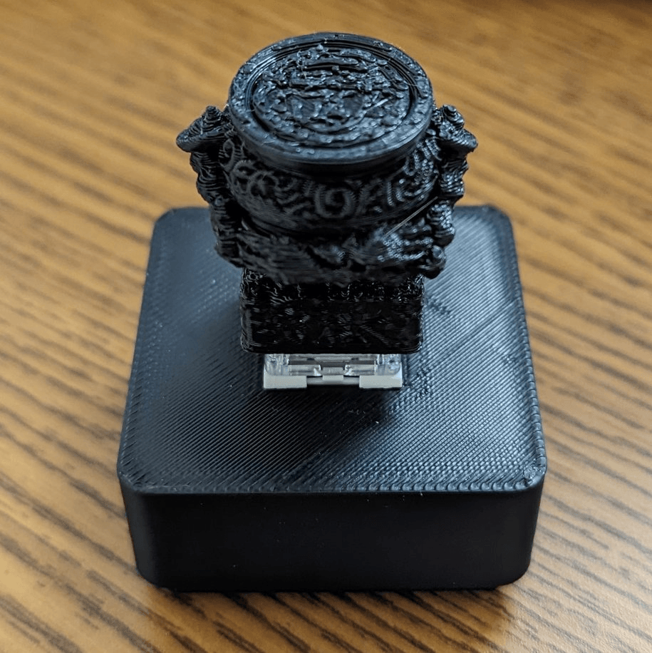 Thank you! I had printed out this little Pot Boy Alexander Keycap and realized my Keyboard wasn't compatible with him... so this print allowed me to put him to use on my Desk as a little Gridfinity Fidget Toy. :)