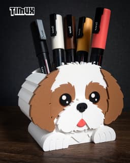 SHIH TZU PEN HOLDER 3d model