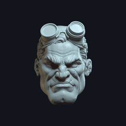 Dex v6 Action Figure Head 3d model