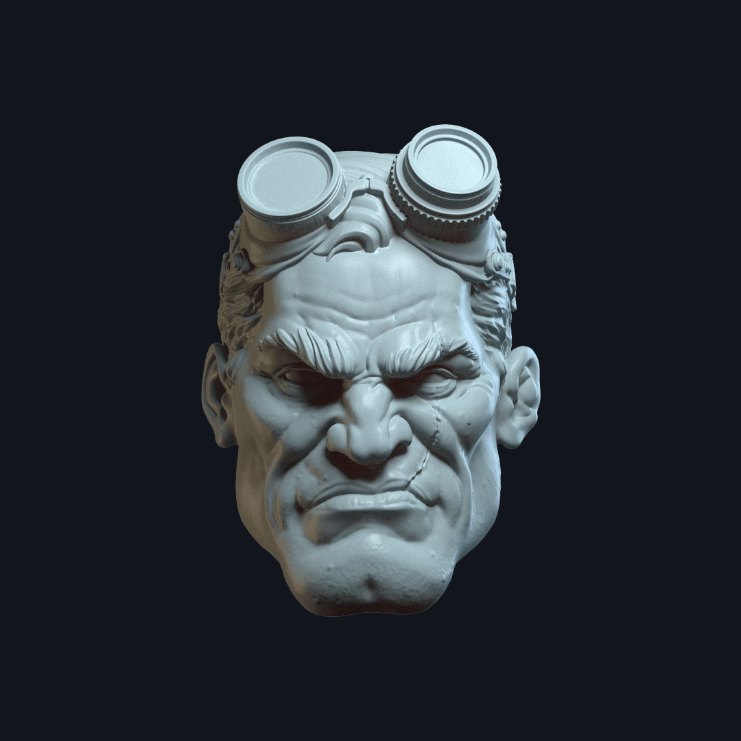Dex v6 Action Figure Head 3d model