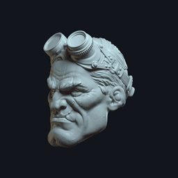 Dex v6 Action Figure Head 3d model