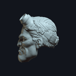 Dex v6 Action Figure Head 3d model